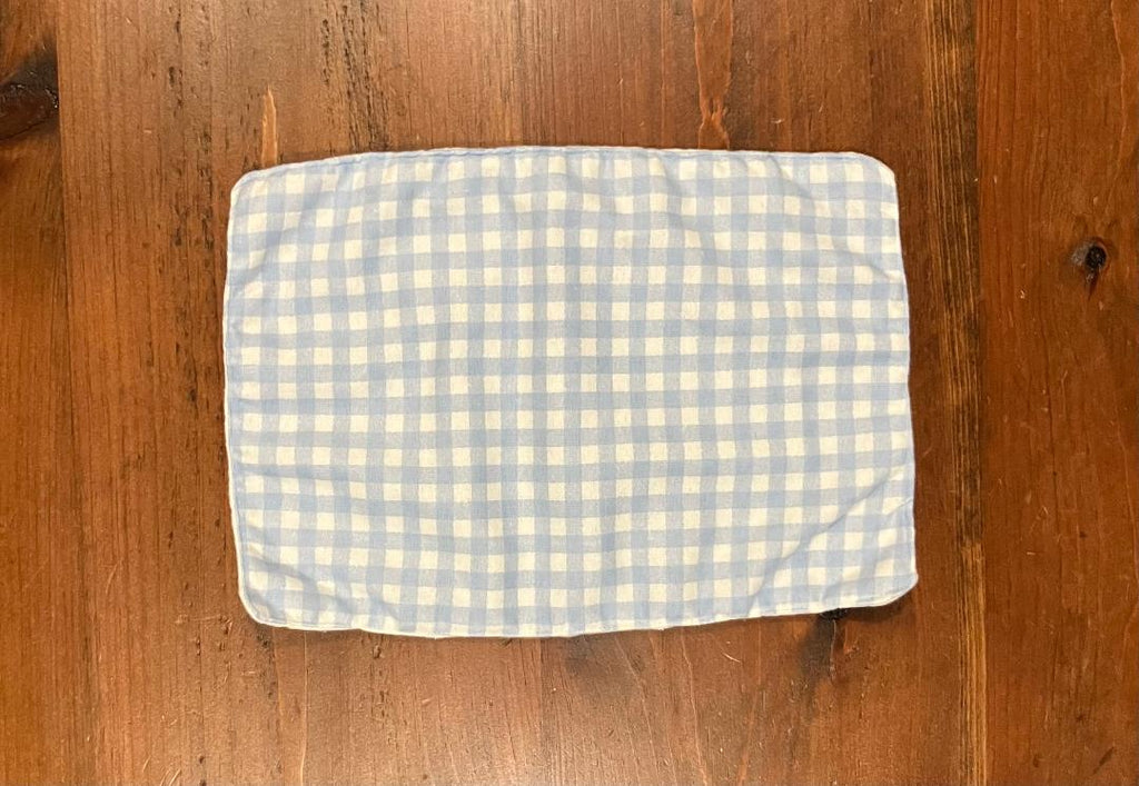 Light Blue Checkered Burp Cloth