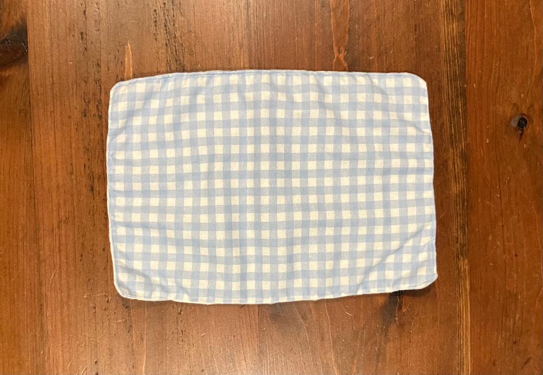 Light Blue Checkered Burp Cloth