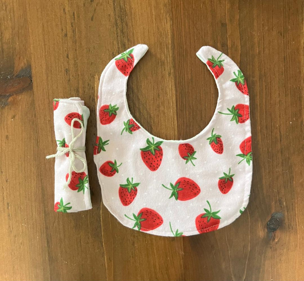 Strawberry Burp Cloth