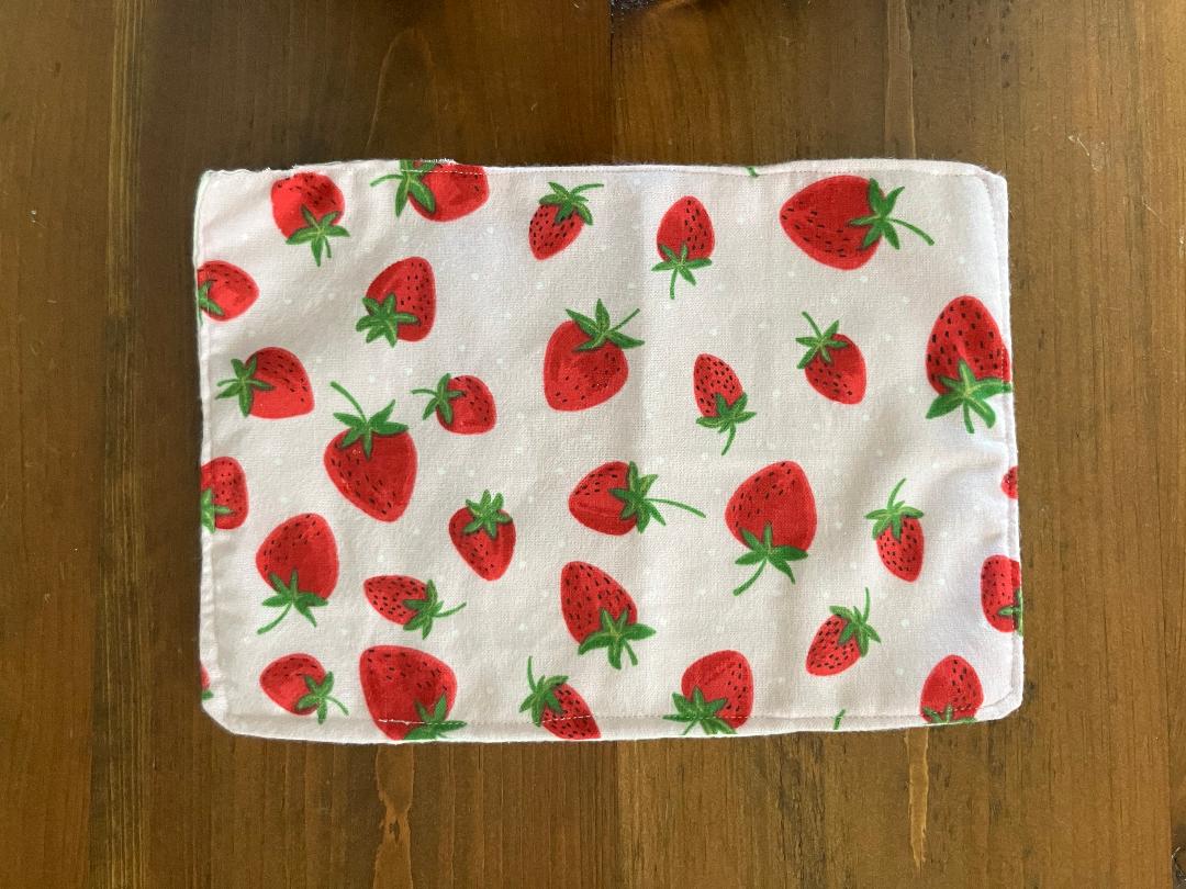 Strawberry Burp Cloth
