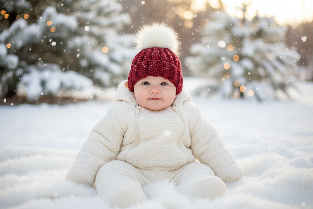 Cranberry beanie baby in snow