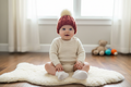 Terra Cotta Baby Beanie (0-3 months)