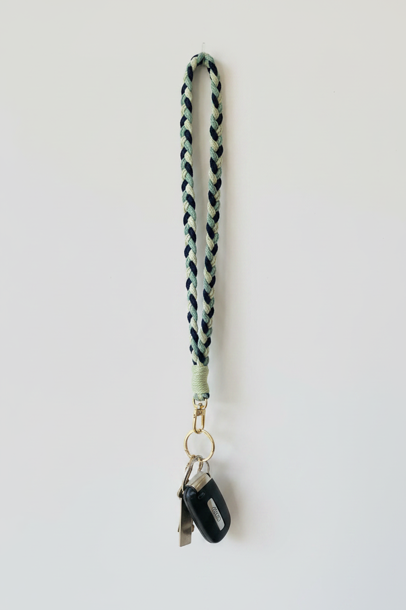 Navy, Sage & White Lanyard - Professional