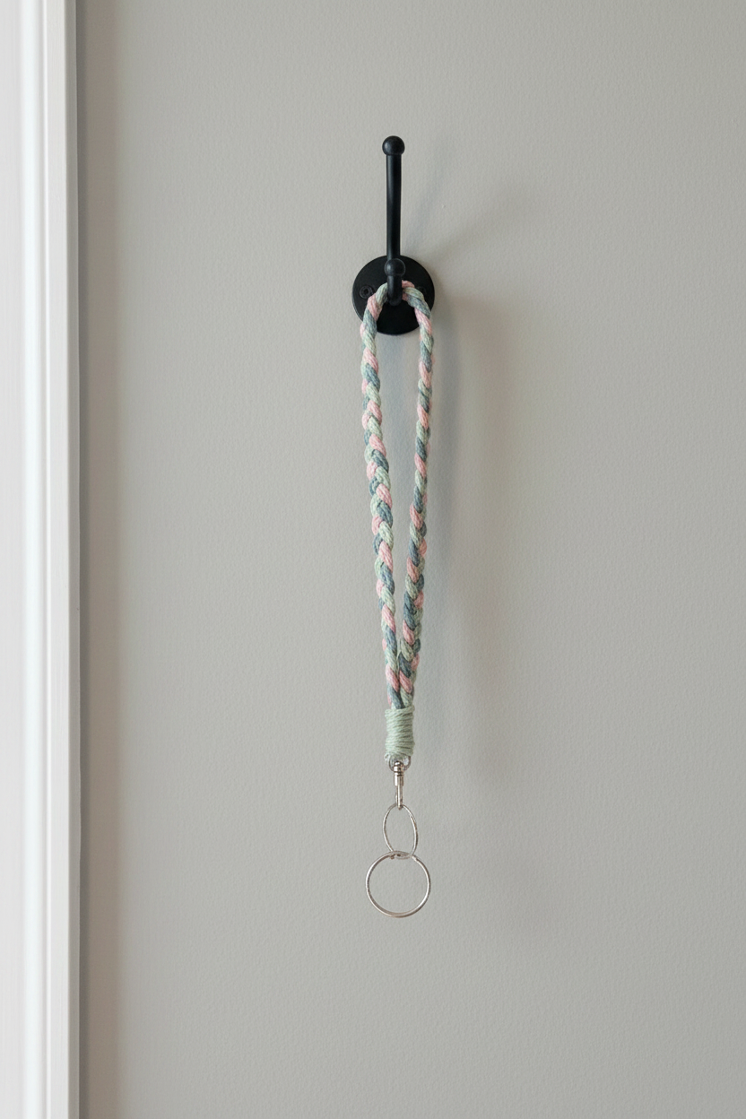 Pink, Sage & Blue Lanyard - On Hook
