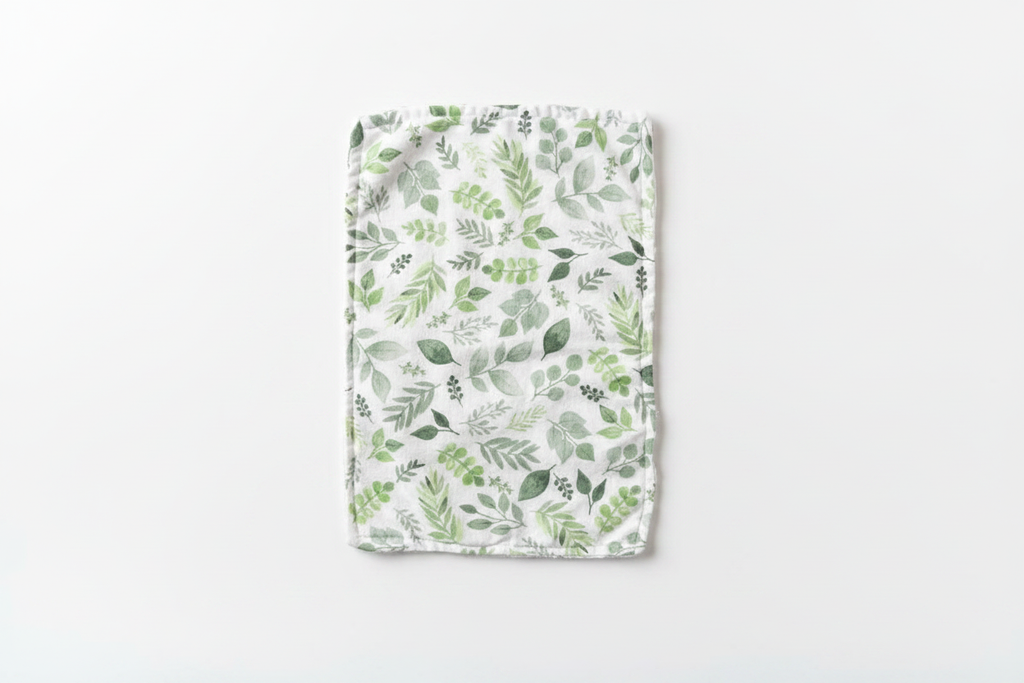 Sage Floral Burp Cloth