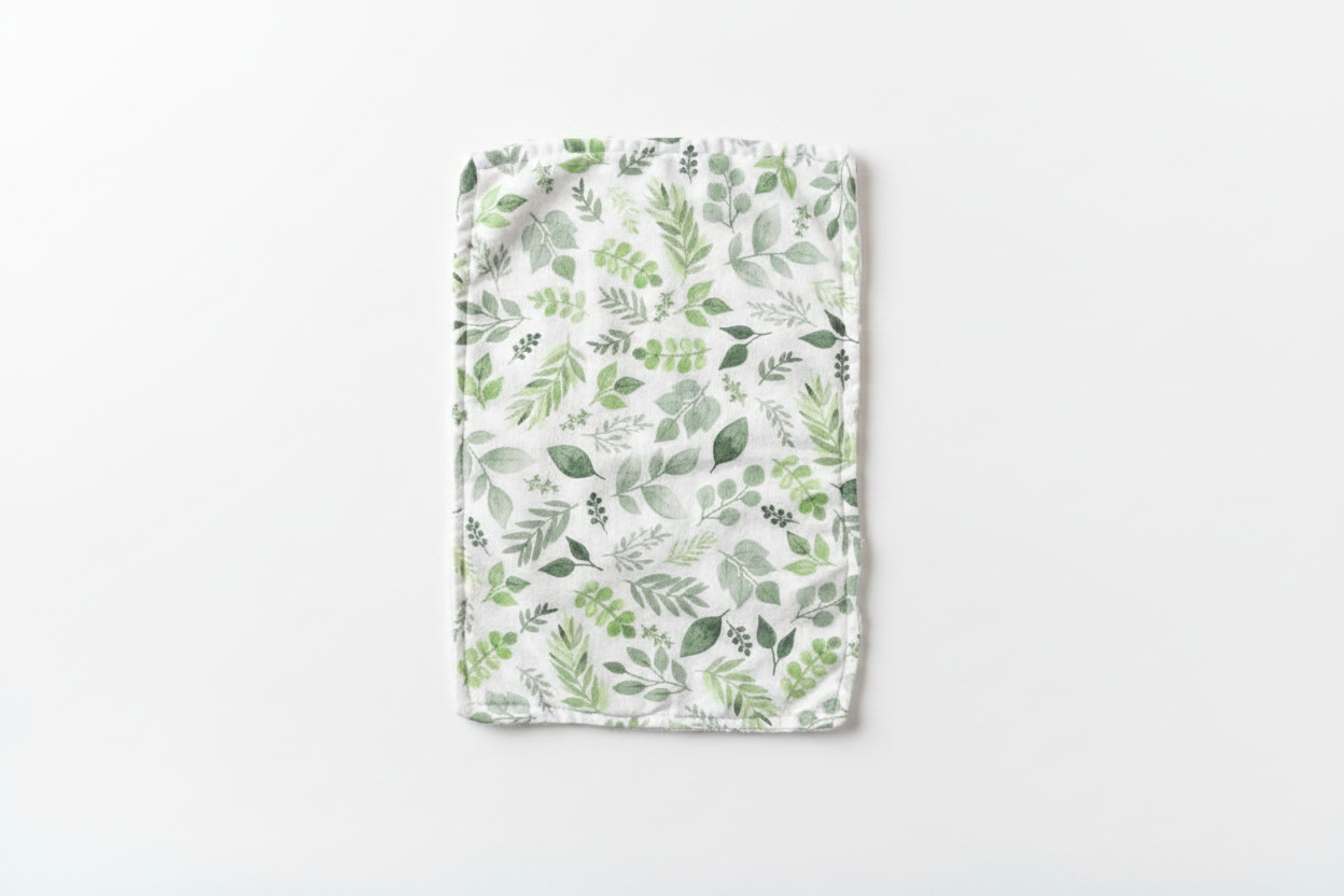 Sage Floral Burp Cloth