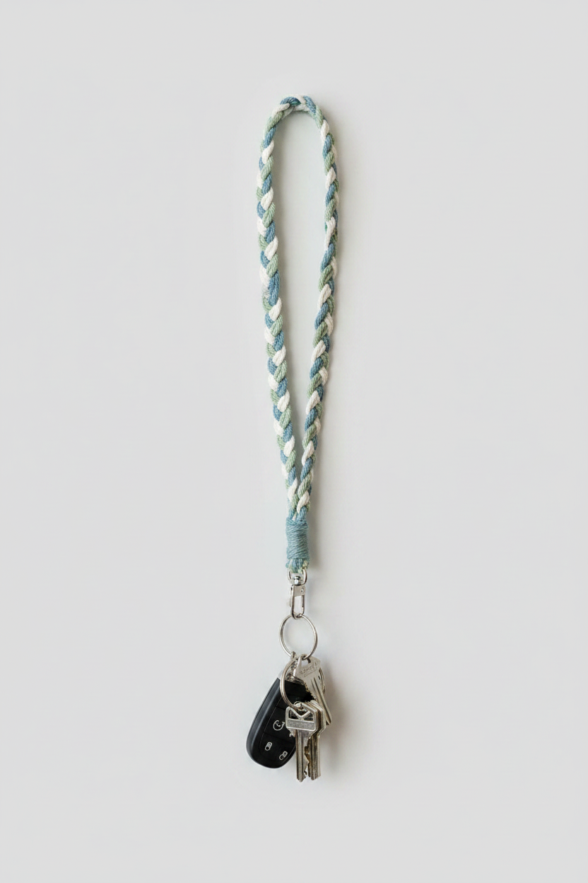 White, Light Blue & Sage Lanyard - Professional